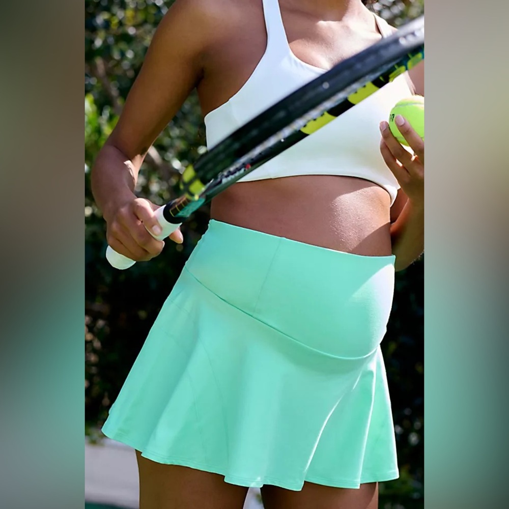 NWOT FREE PEOPLE HATCH Maternity Skort in Salted lime sz small - Picture 2 of 4